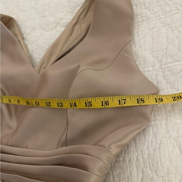 Backless Adrianna Papell, champagne, formal dress. Gorgeous. size 12 - Picture 6 of 16